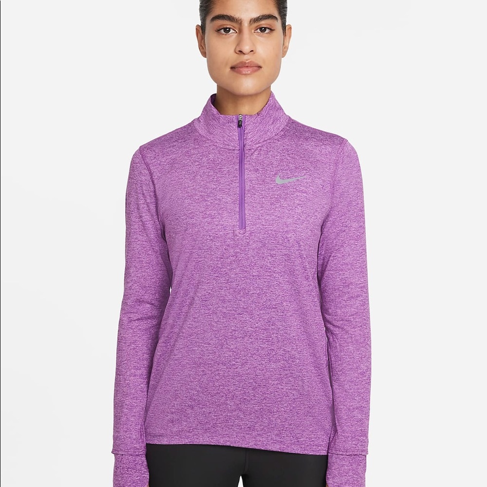 Nike Running element long sleeve top in purple